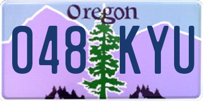 OR license plate 048KYU