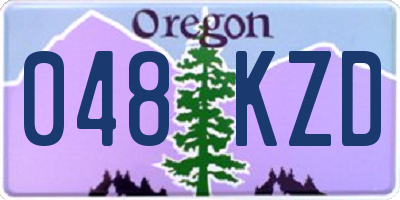 OR license plate 048KZD