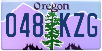 OR license plate 048KZG