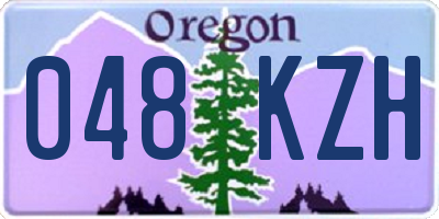 OR license plate 048KZH