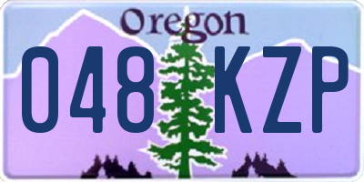 OR license plate 048KZP