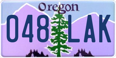 OR license plate 048LAK