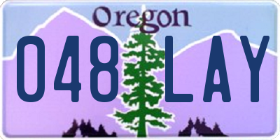 OR license plate 048LAY