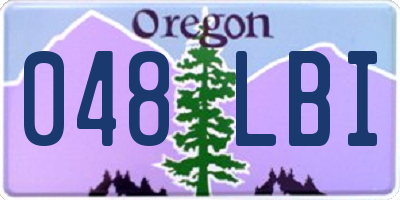 OR license plate 048LBI