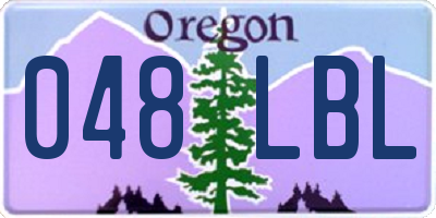 OR license plate 048LBL