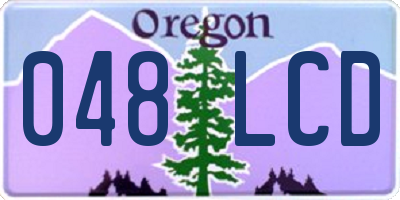OR license plate 048LCD