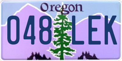 OR license plate 048LEK