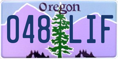 OR license plate 048LIF