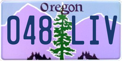 OR license plate 048LIV
