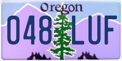 OR license plate 048LUF