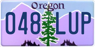 OR license plate 048LUP