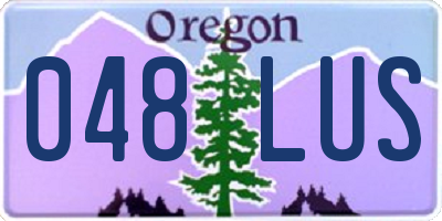 OR license plate 048LUS