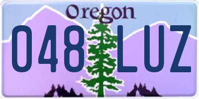 OR license plate 048LUZ