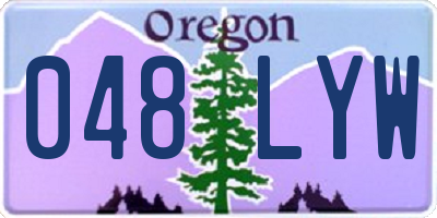 OR license plate 048LYW