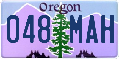 OR license plate 048MAH
