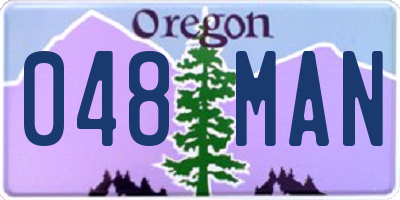 OR license plate 048MAN