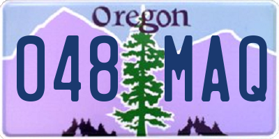 OR license plate 048MAQ