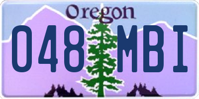 OR license plate 048MBI