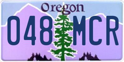 OR license plate 048MCR