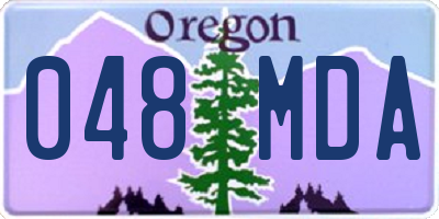 OR license plate 048MDA