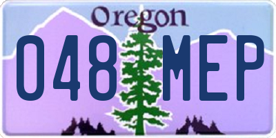 OR license plate 048MEP