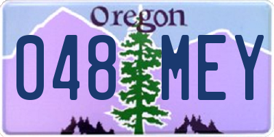 OR license plate 048MEY