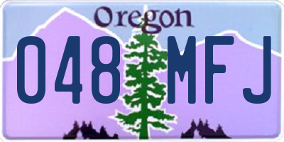 OR license plate 048MFJ