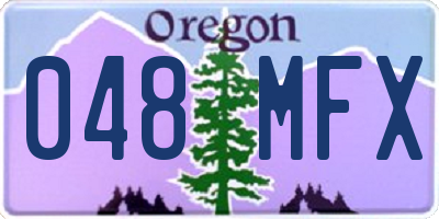 OR license plate 048MFX