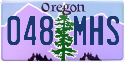 OR license plate 048MHS