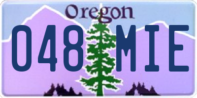 OR license plate 048MIE