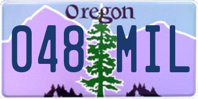 OR license plate 048MIL
