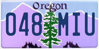 OR license plate 048MIU