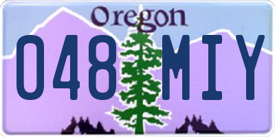 OR license plate 048MIY
