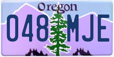 OR license plate 048MJE