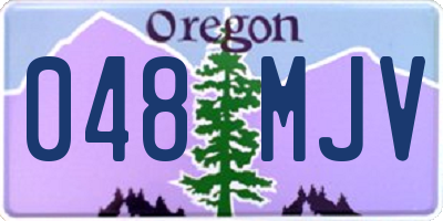 OR license plate 048MJV