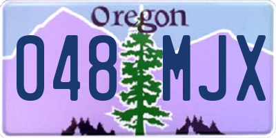 OR license plate 048MJX