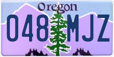 OR license plate 048MJZ