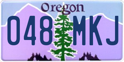 OR license plate 048MKJ