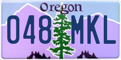OR license plate 048MKL