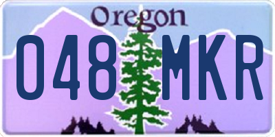 OR license plate 048MKR