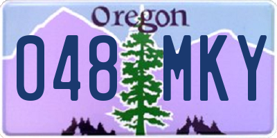 OR license plate 048MKY