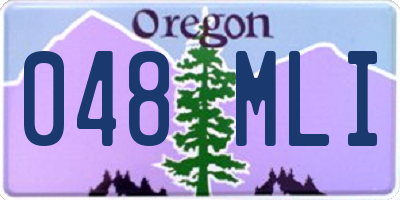 OR license plate 048MLI