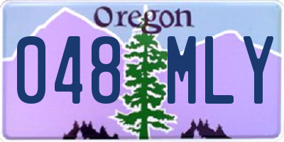 OR license plate 048MLY