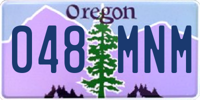 OR license plate 048MNM