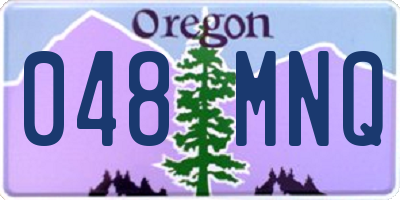 OR license plate 048MNQ