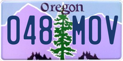 OR license plate 048MOV