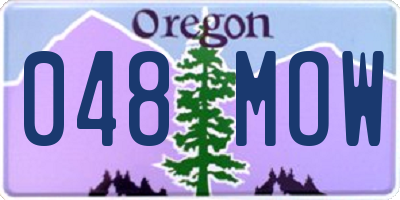 OR license plate 048MOW