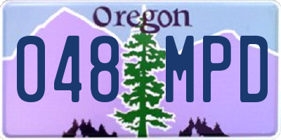 OR license plate 048MPD