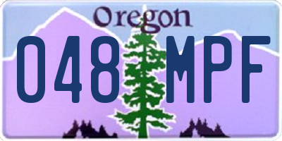 OR license plate 048MPF