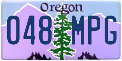 OR license plate 048MPG